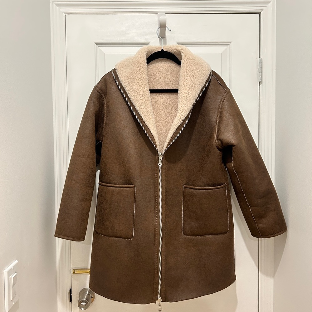 Reversible Faux Shearling Coat